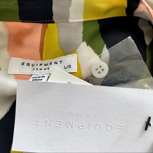 RARE Equipment Camo Silk Dress - Picture 6 of 8